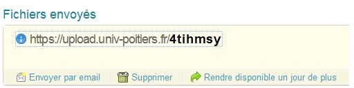Détail d'un fichier envoyé